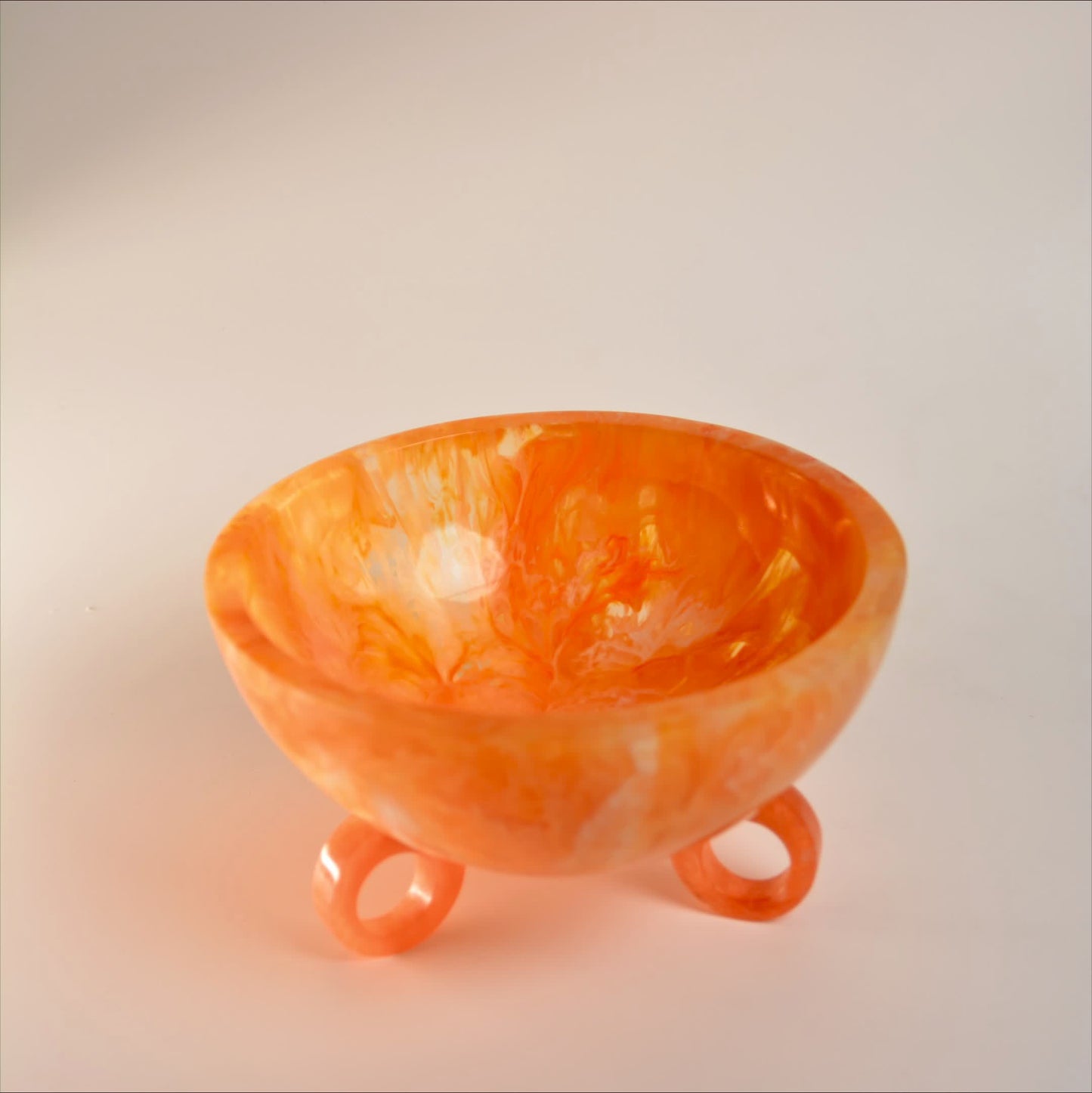 Tangerine Ring Resin Bowl