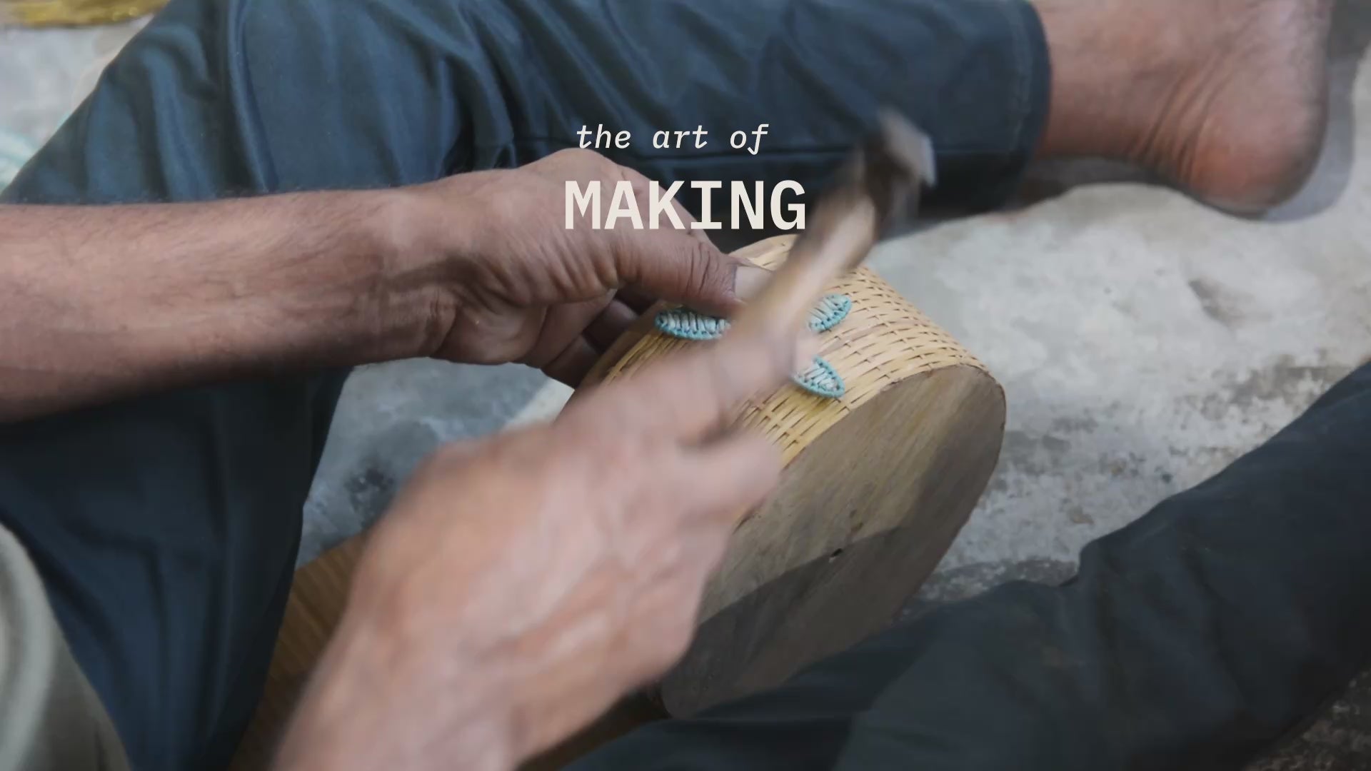 Load video: The video of artisans creating hand made pieces. Showcasing the various techniques employed at Terrytory.